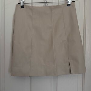 Vegan leather mini skirt